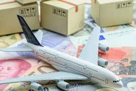 plane on map cross border shipping