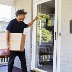 man with box home delivery