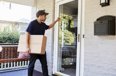 man with box home delivery