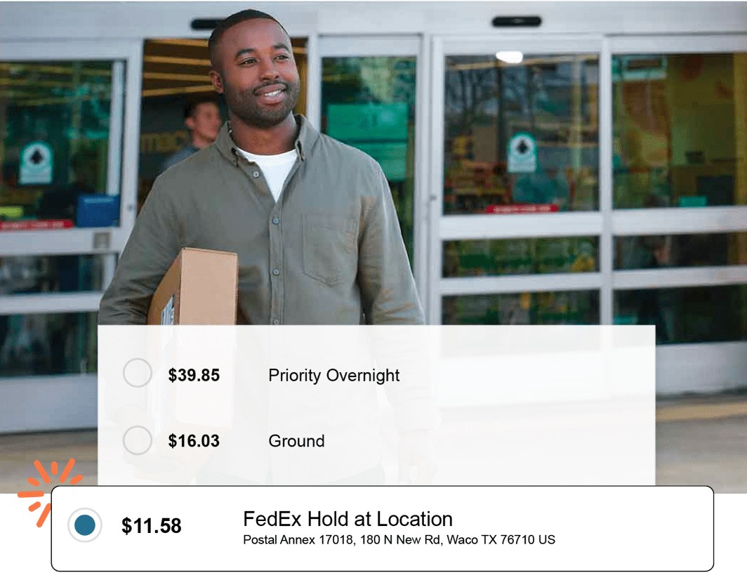 Merchants can access to a free ShipperHQ plan that includes FedEx Hold at Location already integrated at checkout