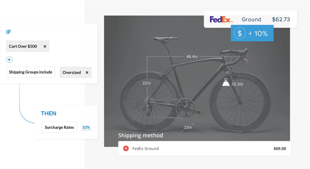 Bicycle as an example of common packing rules supported with ShipperHQ