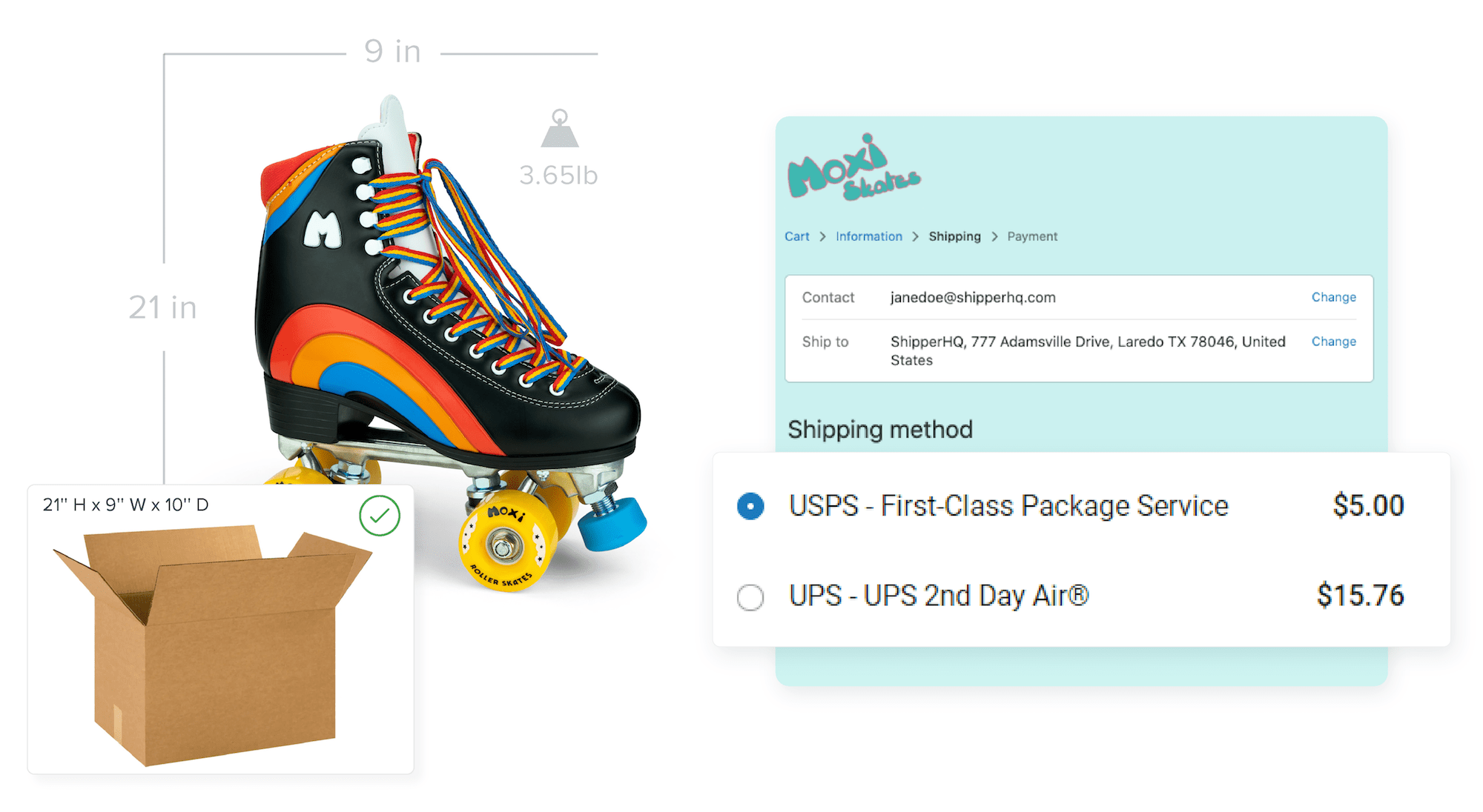 Moxi Roller Skates uses ShipperHQ to power shipping options at checkout