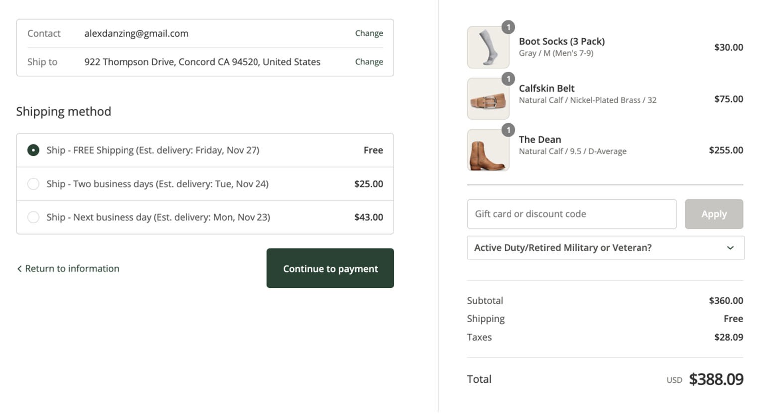 Tecovas, a ShipperHQ customer, shows delivery dates at checkout. Shipping Insights lets them know exactly what dispatch date is needed to meet the delivery date shown to customer at checkout.