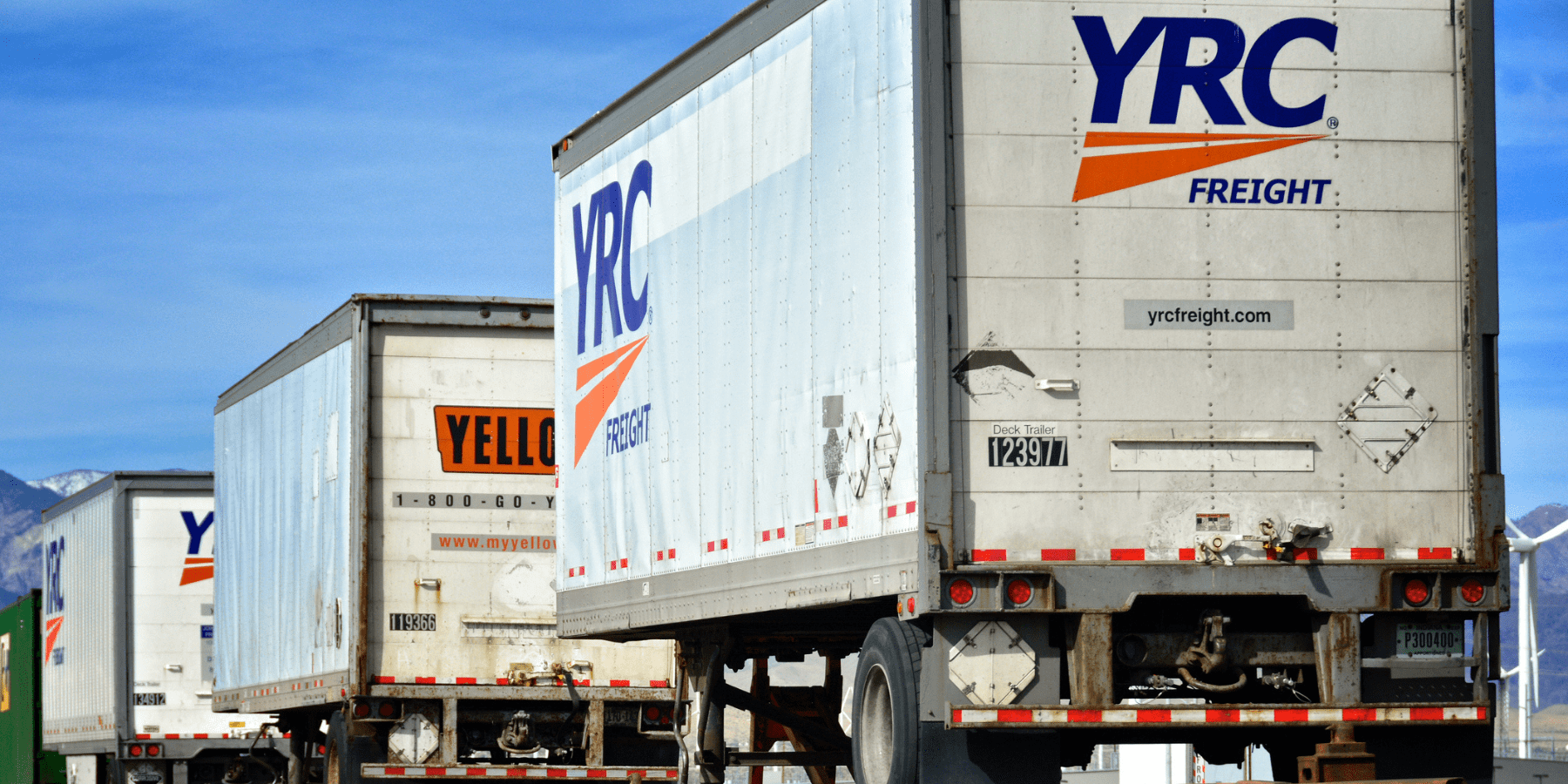 YRC containers without tractors to carry them